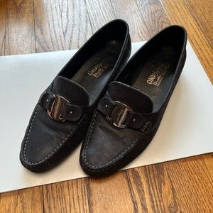 Salvatore ferragamo black loafers